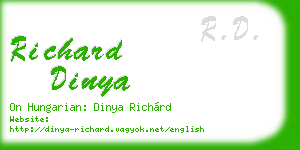 richard dinya business card