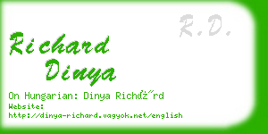 richard dinya business card